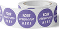 150 Custom Circle/Square BOPP Roll Labels- Personalized Stickers for Business Logo, Party, Wedding Favor, Baby Shower-Any Design Text + Image, Matte/Gloss Finish (2.5 Inch Circle)