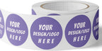 150 Custom Circle/Square BOPP Roll Labels- Personalized Stickers for Business Logo, Party, Wedding Favor, Baby Shower-Any Design Text + Image, Matte/Gloss Finish (2.5 Inch Square)