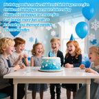 13PCS White and Blue Frozen Themed Party Birthday Candles Set - Blue Number Candles Snowflake Themed Decorations, Girls Party Supplies(Number 6)