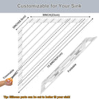 Triangular Sink Rack, Multi-Functional Rack Above The countertop, Foldable Sink Drying mat, Heat-Resistant, Non-Slip, and Rust-Proof Dish Rack (White)