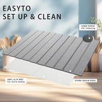 Stone Drying Mat for Kitchen Counter, Collapsible Dish Drying Mat, Fast Drying Diatomaceous Earth Dish Drying Mats, Water Absorbent Diatomite Kitchen Mat (grey, small)