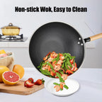 Induction Wok Pan Cooktop 1700W (85V~175V) 16 Levels Temperature & Power Control Induction Wok Burner with 18 Hours Timer, Auto-off, Fast & Even Heating Concave Electric Stove (Green)