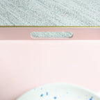 Spsyrine Pink Decorative Serving Tray with Handles, Elegant Plastic Coffee Table Tray for Ottoman, Living Room, Home Decor 15.6" X 10.2"