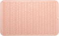 Silicone Dish Drying Mat for Multiple Usage,Easy clean,Eco-friendly,Heat-resistant Silicone Mat for Kitchen Counter or Sink,Refrigerator or Drawer Liner Pink 3XL 28 inches x 18 inches