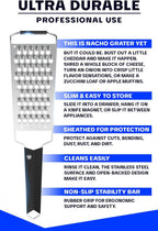 Dalstrong Professional Wide Cheese Grater - Extra Coarse - #304 Stainless Steel Blade - G10 Handle Kitchen Shredder - w/Blade Guard - Fruits & Vegetables, Hard Cheese, Chocolate - NSF Certified
