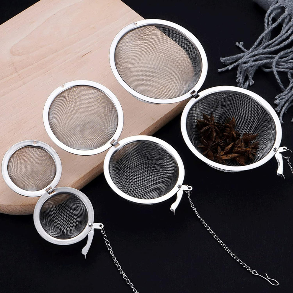 2PCS Tea Infuser, Upgraded 3.5 IN Tea Strainer, Premium Tea Infusers for Loose Tea, Tea Steeper, Tea Ball for Tea Flavoring Herbal Spices Seasonings