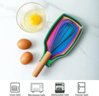 Rainbow Spoon Rest for Stove up, Stainless Steel Spoon Holder For Kitchen Counter, Large Spoon Rest, Spatula Spoon Ladle Utensil Holder, Dishwasher Safe, Rainbow Kitchen Accessories