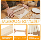 Sasylvia 20 Pcs Pottery Teaching Rolling Mud Stick Guide Mudboard Guide Wooden Strips Rolling Pin Guides Pottery Tools and Supplies for Manual Polymer Clay Tool Gift Craft(Multi Sizes)