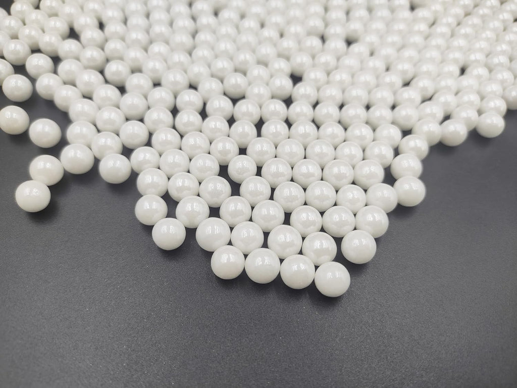 Edible White Pearl Sugar Sprinkles 3.53 oz, 7mm Candy Pearls Ideal for Baking, Cake and Cupcake Toppers, Cookie Decoration, Ice Cream Topping, Wedding Shower Valentines Halloween Christmas