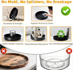 Metal Lazy Susan Organizer, 10 Inch Anti-Rust Turntable for Cabinet, Kitchen, Dining Table, Bathroom – Rotating Spice Rack, Spinner Storage, Round Carousel Organizer for Countertop Black