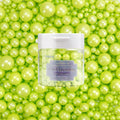 Dazzjoy Edible Green Pearl Sprinkles, Mix Size, 130g/4.58oz, Cupcake Toppers, Cake Decorations, Ice Cream, Easter, Wedding Party Valentines Easter Supplies