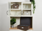 Covermates Keepsakes Dish Storage Box - Stackable, Reinforced Handles, China Storage, Brown Heather