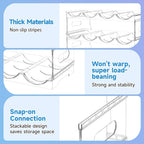 Large Compartment Water Bottle Organizer,2 Tier Stackable Water Bottle Rack for Cabinet,Tumbler Storage Organizer for Kitchen,Fridge,Cabinet Organization and Storage