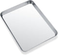 Baking Sheets for Oven, Stainless Steel Cookie Sheet Baking Pan Toaster Oven Tray 10 x 8 x 1 Inch, Easy Clean & Non-stick & Dishwasher Safe