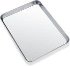 Baking Sheets for Oven, Stainless Steel Cookie Sheet Baking Pan Toaster Oven Tray 10 x 8 x 1 Inch, Easy Clean & Non-stick & Dishwasher Safe