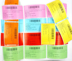 BETCKEY - 2.5" x 1" Multipurpose & Barcode Labels Compatible with Zebra & Rollo Label Printer,Premium Adhesive & Perforated[Orange, 6 Rolls, 8280 Labels]