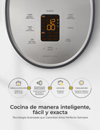 CUCKOO Rice Cooker 6 Cup Uncooked / 12 Cup Cooked, Modern Fuzzy Logic Rice Cooker Small with Delay Timer & Keep Warm Setting, Versatile Food Steamer for Cooking, Non-Stick Inner Pot, Gray (CR-0675FG)