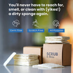 Scrub & Throw Scrub Sponges (30-Pack), Eco-Friendly, All-Purpose Household Natural Loofah Sponges, for Dishes, Cleaning, Biodegradable, Non-Scratch