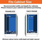 ROOMTEC Individual Pull Out Cabinet Organizer (15½" W x 21½" D), 2 Tier Spice Rack Organizer for Cabinet, Slide Out Drawer Pantry Shelf Organization and Storage for Kitchen Bathroom
