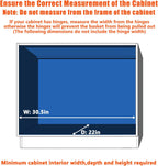 ROOMTEC Pull Out Cabinet Organizer, Cabinet Pull Out Shelves 30" W x 21½" D, Heavy Duty Cabinet Drawers Slide Out Kitchen Cabinet Organizers Storage Shelf