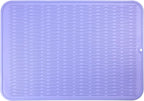 Silicone Dish Drying Mat for Multiple Usage,Easy clean,Eco-friendly,Heat-resistant Silicone Mat for Kitchen Counter or Sink,Refrigerator or Drawer Liner Light Purple 2XL 24 inches x 18 inches