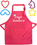 Personalized Kids Apron and Cookie Cutter Bundle | Includes: Custom Chef Apron for Kids | 4 Cookie Cutters