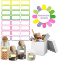 STARLIBOO Removable Freezer Labels,1x2 Inch Color Coding Removable Labels for Food Containers, Removable Label Easy Peel Off, Freezer Label to Write on/Waterproof (8 Colors,360 Pcs)