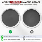 Set of 4, 10 Inch Non-Skid Lazy Susan Organizers - Turntable Rack for Cabinet, Pantry Organization and Storage, Kitchen, Fridge, Bathroom Makeup Vanity Countertop, Under Sink Organizing, Spice Rack