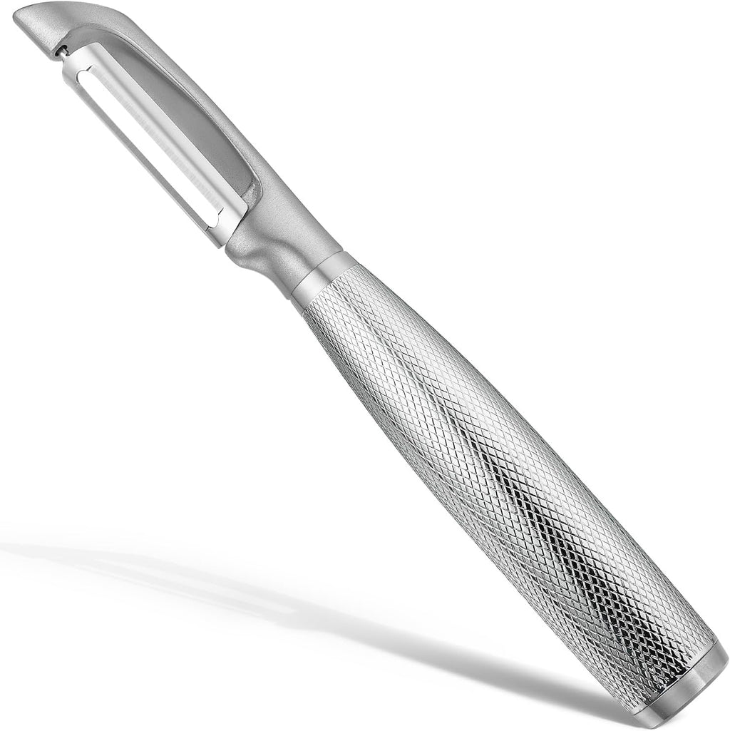 I-Type Vegetable Peeler, Silver Chrome Finish, 304 Stainless Steel Blade, Ultra Sharp Potato Peeler for Apples, Carrots, Heavy Duty Kitchen Peeler