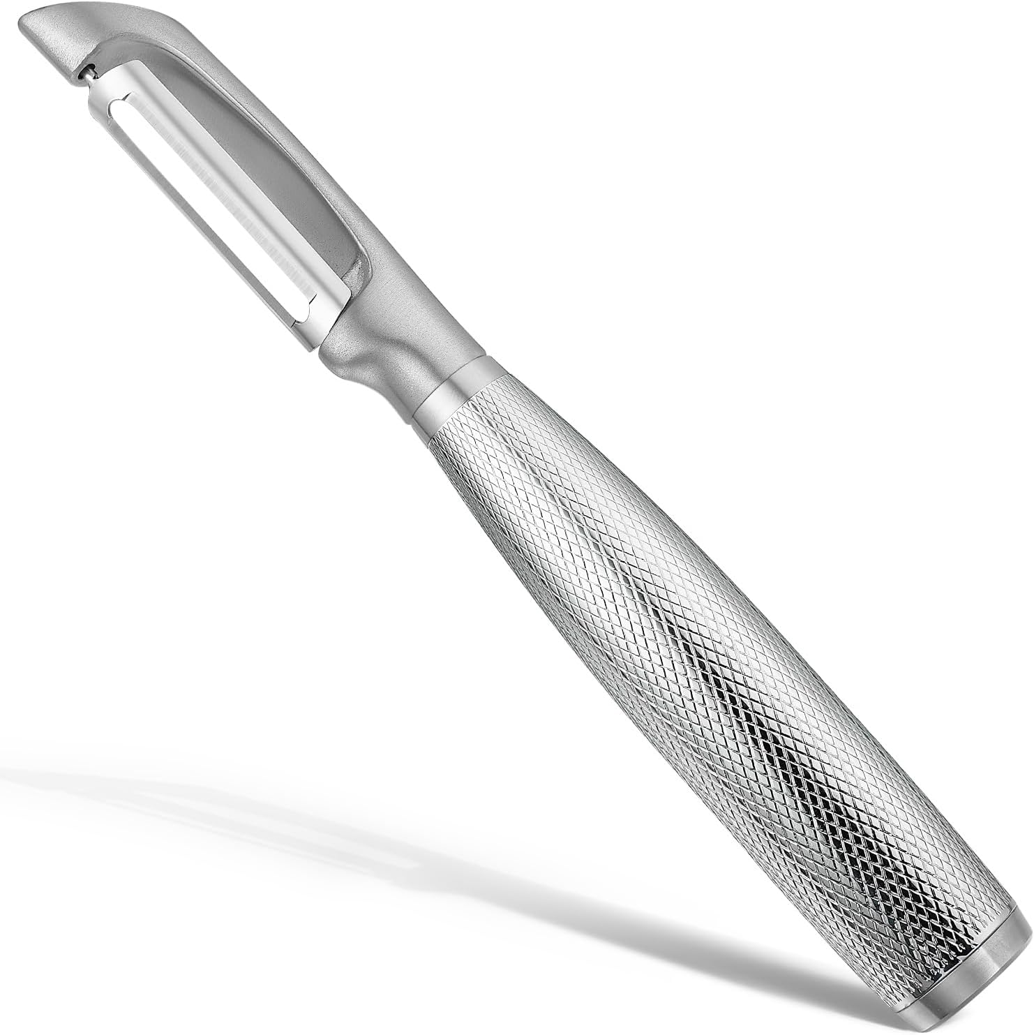 I-Type Vegetable Peeler, Silver Chrome Finish, 304 Stainless Steel Blade, Ultra Sharp Potato Peeler for Apples, Carrots, Heavy Duty Kitchen Peeler