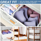 Criusia Drawer Organizer Clothes 12 Pack - Fabric Closet Organizers and Storage for Nursery Organization - Dresser Drawer Dividers for Baby Clothes/Socks/Underwear/Bras - College Dorm Room Essentials