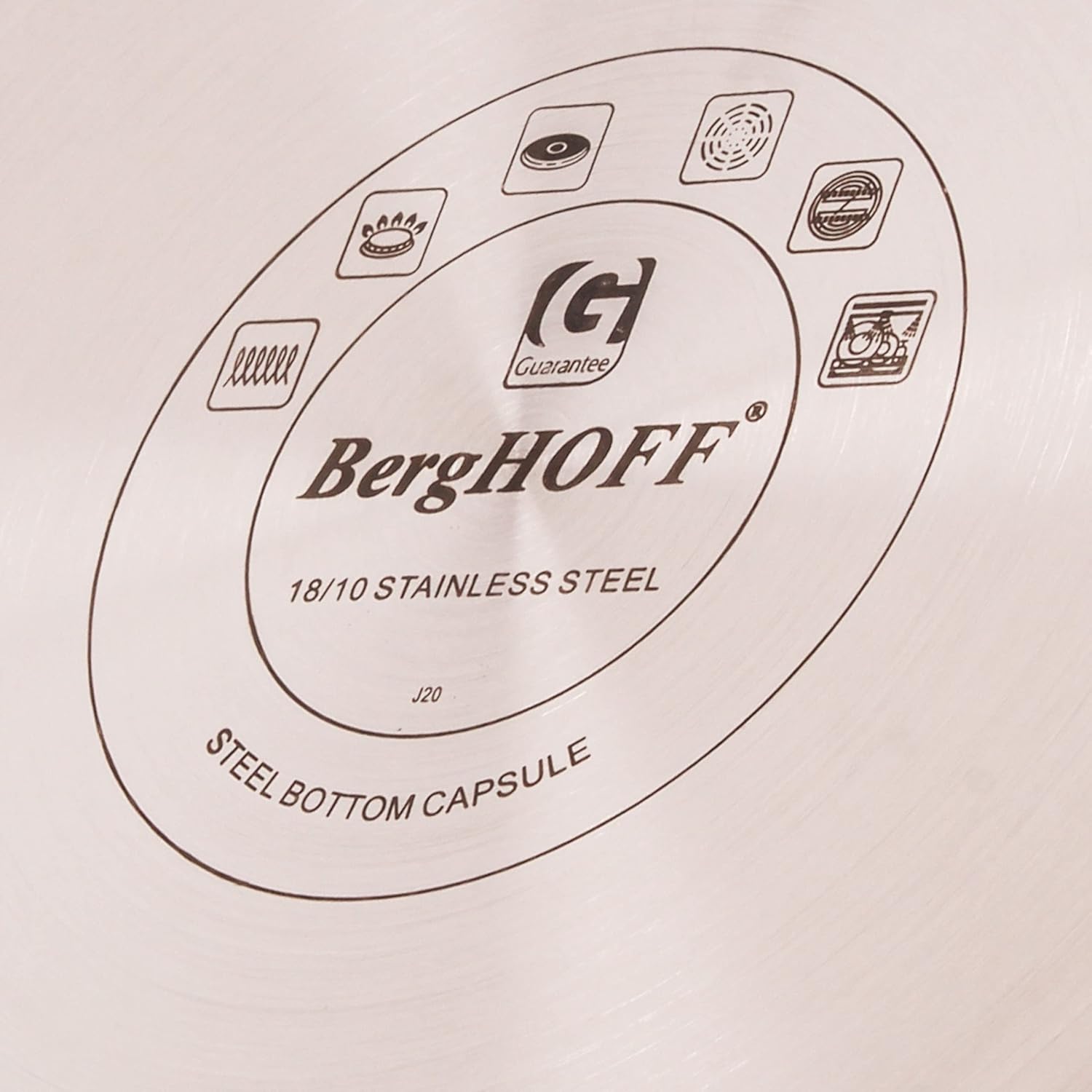 BergHOFF 11 Piece Ouro Cookware Set with Gold Handles and Glass Lids, Silver/Rose