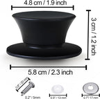 Anaeat Universal Pot Lid Replacement Knob - Heat Resistant Silicone Pan Lid Holding Handles, Soft Non-Slip Knobs for Kitchen Cookware Lid & Cover (Black)