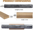 Koville African Natural Marble French Rolling Pin, 12inch Non-Stick Rolling Pin for Baking, Dough Roller for Pasta, Dumpling, Fondant, Pie, Bread, Pizza, Kitchen Baking Tools(Monte Grigio)