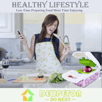 Pro-Series 20-in-1 Vegetable Chopper, Dewpeton Mandoline Slicer, Veggie Chopper, Food Chopper with Container, Vegetable Cutter Chopper & Spiralizer for Onion Salad (Home Essential Gadget & Kitchen)