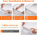 Lifewit 5 Pack Drawer Dividers 4" High, 11-17" Adjustable Dresser Drawer Organizers for Clothes, Expandable Dresser Separators in Bedroom/Bathroom/Kitchen/Vanity/Office Organization and Storage, White