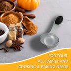 1PCS 1/2 Tbsp(1.5tsp, 1/4oz, 7.5ml) Single Measuring Spoon with Black Silicone Grip, Stainless Steel Individual Measure Scoop Only