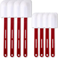 Norme 8 Pcs High Temp Silicone Spatulas Heat Resistant Rubber Spatula Commercial Silicone Scraper with Handle for Kitchen Cook Baking Mixing Utensil, Dishwasher Safe (10 Inch,14 Inch)