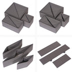 DIOMMELL 12 Pack Foldable Cloth Storage Box Closet Dresser Drawer Organizer Fabric Baskets Bins Containers Divider for Baby Clothes Underwear Bras Socks Lingerie Clothing,M Grey 444