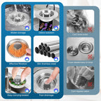 Upgraded 3 in 1 Kitchen Sink Drain Strainer & Sink Stopper,304 Stainless Steel Pop-Up Kitchen Sink Drain Strainer and Stopper Combo,Fits US Standard 3-1/2 Inch Drain, Anti-Clogging Odor Prevention