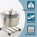 4Pcs Stainless Steel Trivet for Hot Dishes, Lightweight Metal Trivets for Hot Pots and Pans, Metal Cooling Racks, Heat Resistant Mats for Countertop Cooling, Cooking Baking Pans Holder, 7"x7"