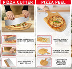 Pizza Stone for Oven Set - 15 x 12 inch Stone for Grill - 3PCS PizzaMaking Accessories - Large Pizza Oven Stones - Baking Stones for Bread and Pizzas