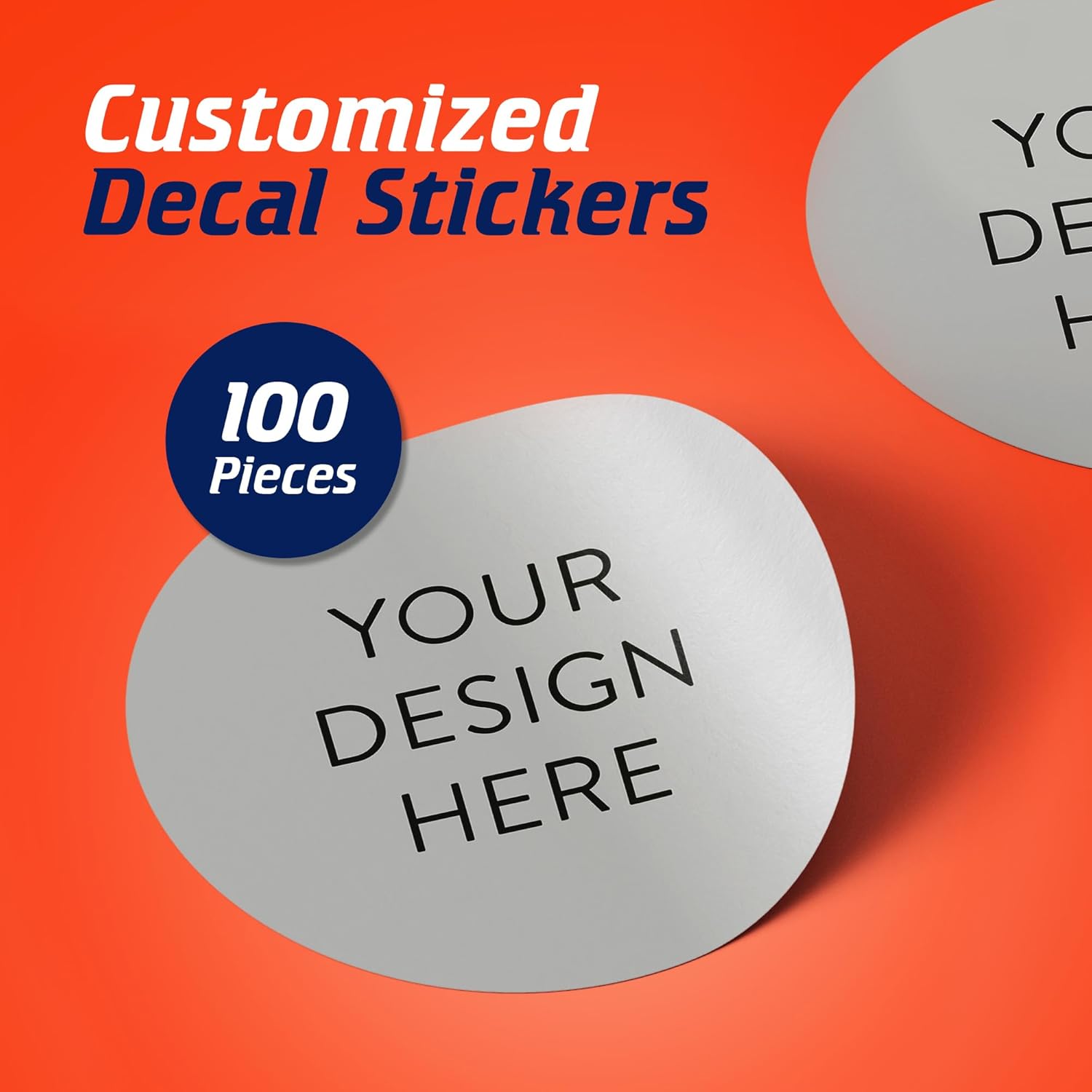 5-1000 Custom Vinyl Stickers - Upload Your own Image, Text, Design, Logo - Personalized Logo Labels for Handmade, Packaging, Bottle, Jars, Candle, Brand Stickers (Gray, 6x6)