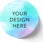 100 Custom Vinyl Stickers - Upload Your own Image, Text, Design, Logo - Personalized Logo Labels for Handmade, Packaging, Bottle, Jars, Candle, Brand Stickers (Sky Blue, 6x6)