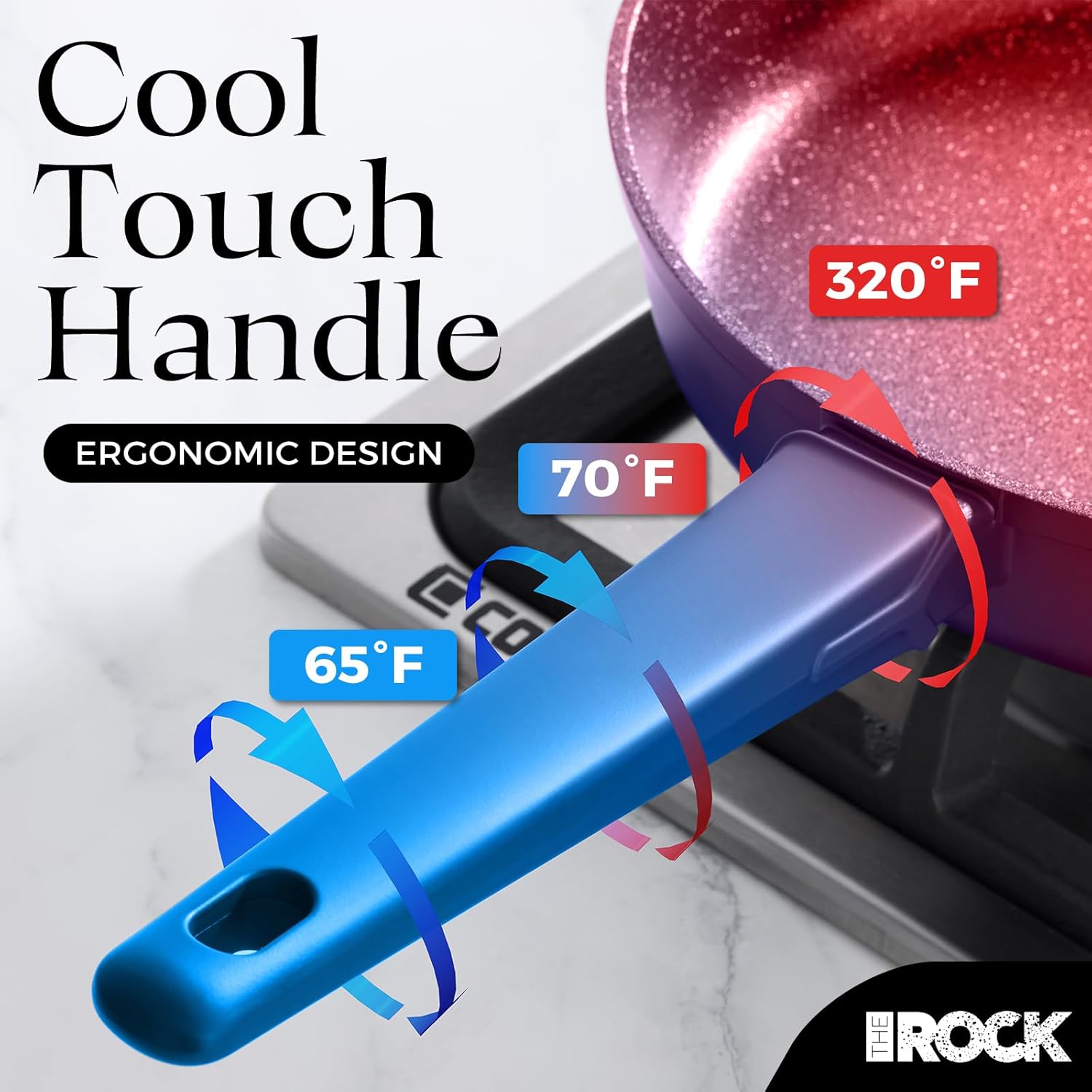 THE ROCK SOHO 12.5-Inch Nonstick Frying Pan – Compact for Urban Kitchens, Nothing Sticks, Never Warps, Lasts Longer, Oven & Dishwasher Safe, Black