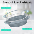 To encounter 8 in 1 Silicone Baking Set - 6 Cake Molds - 2 Silicone Baking Mat, Nonstick Cookie Sheet, Cake Muffin Bread Pan with Grips and Metal Reinforced Frame More Strength, Light Grey