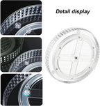 2-Tier Diamond Pattern Lazy Susan Turntable, Green, Clear, Compact Storage Organizer for Kitchen, Bathroom, Sace Saver (Diamond Clear, 9.25inch 2 Pack)