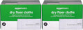 Amazon Basics Dry Floor Cloths to Clean Dust, Dirt, Pet Hair, 64 Count, Pack of 2