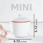 Romertopf Freshness Storage Potato Onion Garlic Clay Pot Set of 3 with Lids - White