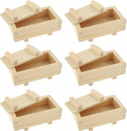JapanBargain 3131, Wooden Rectangular Oshizushi Sushi Press Mold Maker Rice Mold, 7x4 inch, 6 Pack